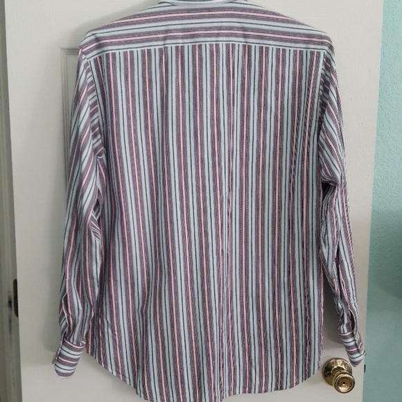 Thomas Dean Button Front Long Sleeve Shirt - Picture 4 of 6